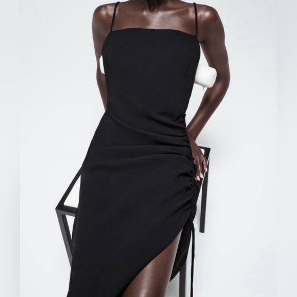 Zara strappy ruched maxi dress - Picture 1 of 5
